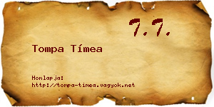 Tompa Tímea névjegykártya