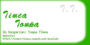timea tompa business card