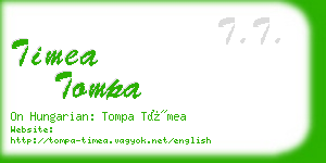 timea tompa business card